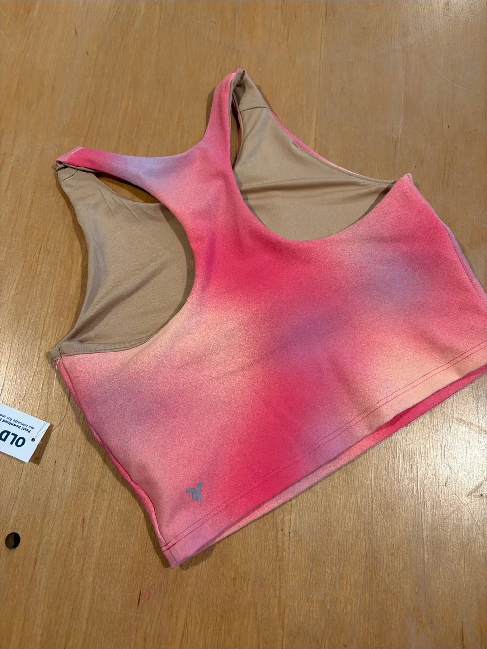 Old Navy ~ Girls' Pink Orange Sherbet Ombre Tank Top Lined